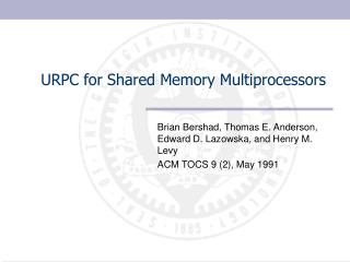 URPC for Shared Memory Multiprocessors