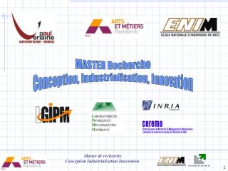 MASTER Recherche Conception, Industrialisation, Innovation