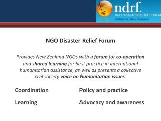 NGO Disaster Relief Forum