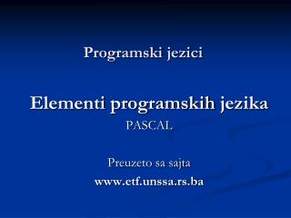 Programski jezici