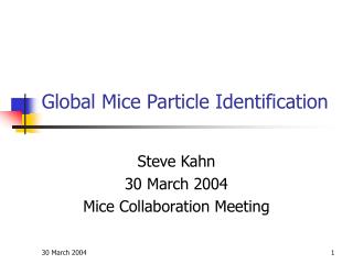 Global Mice Particle Identification