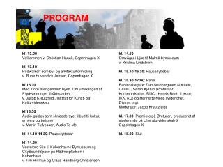 PROGRAM