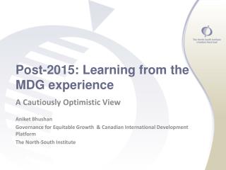 Post-2015: Learning from the MDG experience