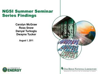 NGSI Summer Seminar Series Findings