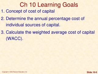 Ch 10 Learning Goals