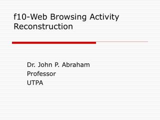 f10-Web Browsing Activity Reconstruction