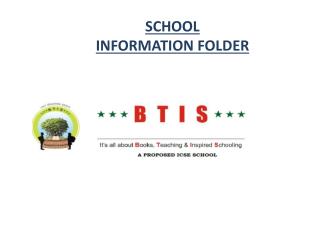 SCHOOL INFORMATION FOLDER