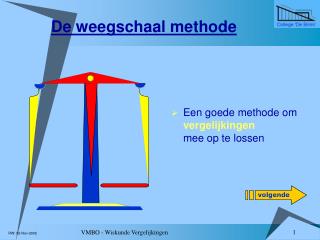 De weegschaal methode