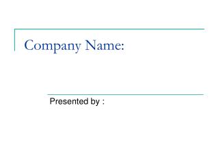 Company Name: