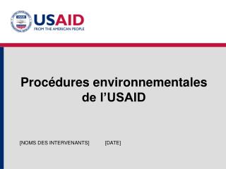 Procédures environnementales de l’USAID