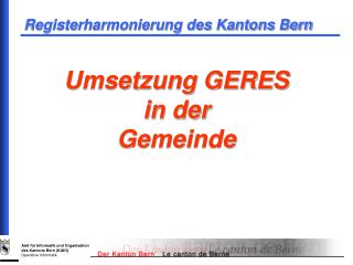 Umsetzung GERES in der Gemeinde