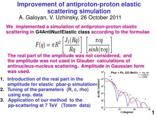 Improvement of antiproton-proton elastic scattering simulation