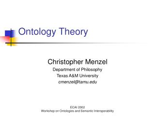 Ontology Theory