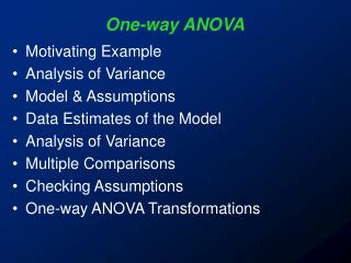 One-way ANOVA