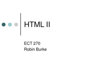 HTML II