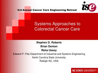 Systems Approaches to Colorectal Cancer Care