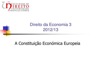 Direito da Economia 3 2012/13