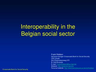 Interoperability in the Belgian social sector