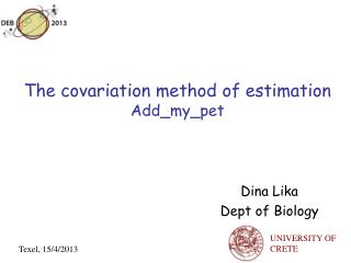 The covariation method of estimation Add_my_pet