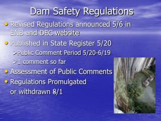 Dam Safety Regulations