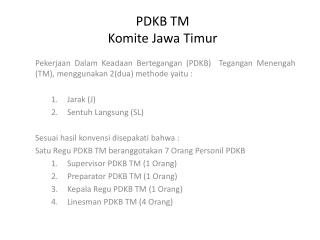 PDKB TM Komite Jawa Timur