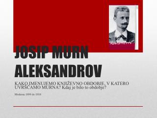 JOSIP MURN ALEKSANDROV