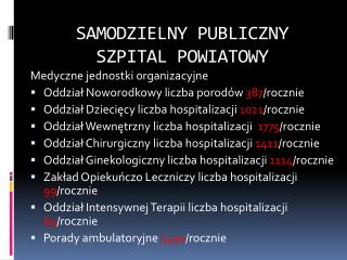 SAMODZIELNY PUBLICZNY SZPITAL POWIATOWY