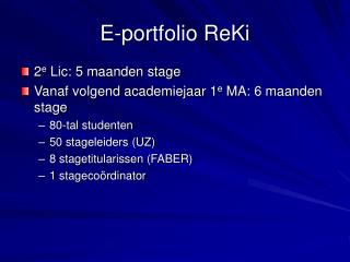 E-portfolio ReKi