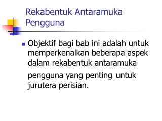 Rekabentuk Antaramuka Pengguna