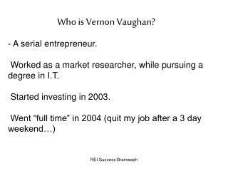 Who is Vernon Vaughan?