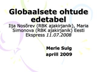 Merle Sulg aprill 2009