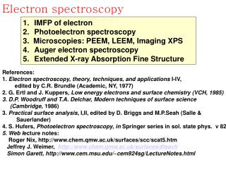Electron spectroscopy