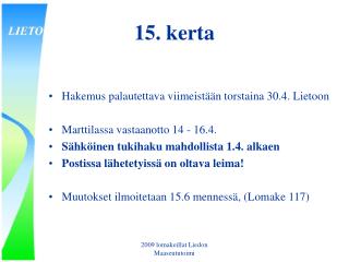 15. kerta