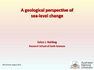 A geological perspective of sea-level change