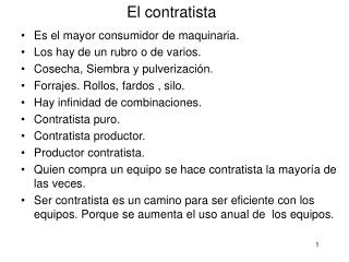 El contratista