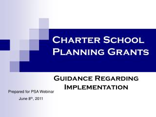 Charter School Planning Grants