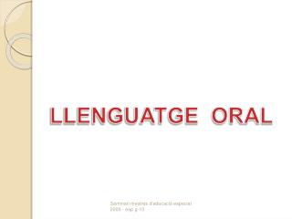 LLENGUATGE ORAL