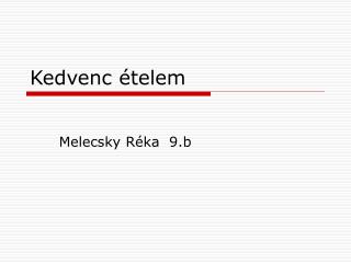 Kedvenc ételem