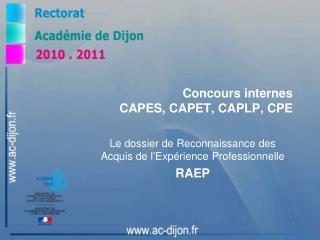 Concours internes CAPES, CAPET, CAPLP, CPE