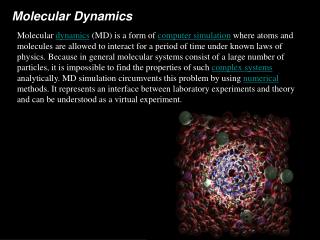 Molecular Dynamics