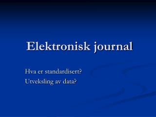 Elektronisk journal
