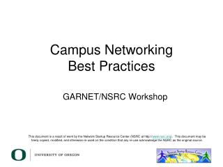 Campus Networking Best Practices