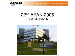 22 nd APAN 2006