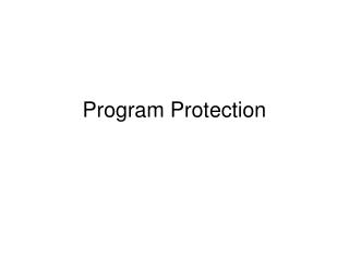 Program Protection