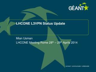 LHCONE L3VPN Status Update