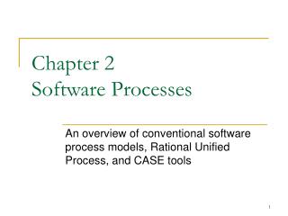 Chapter 2 Software Processes