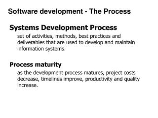 Systems Development Process