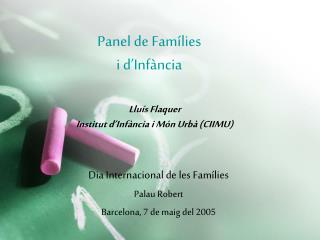 Panel de Famílies i d’Infància