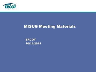MISUG Meeting Materials
