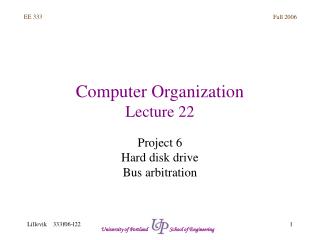 Computer Organization Lecture 22